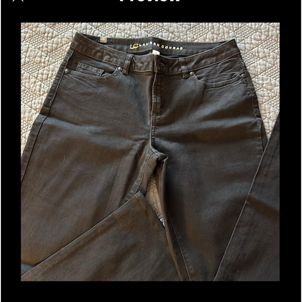 NWOT BLACK 2-Sz 10 & 1-Sz 8 LC LAUREN CONRAD Slightly Flared Jeans
